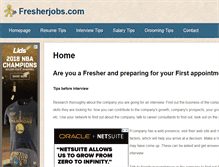 Tablet Screenshot of fresherjobs.com